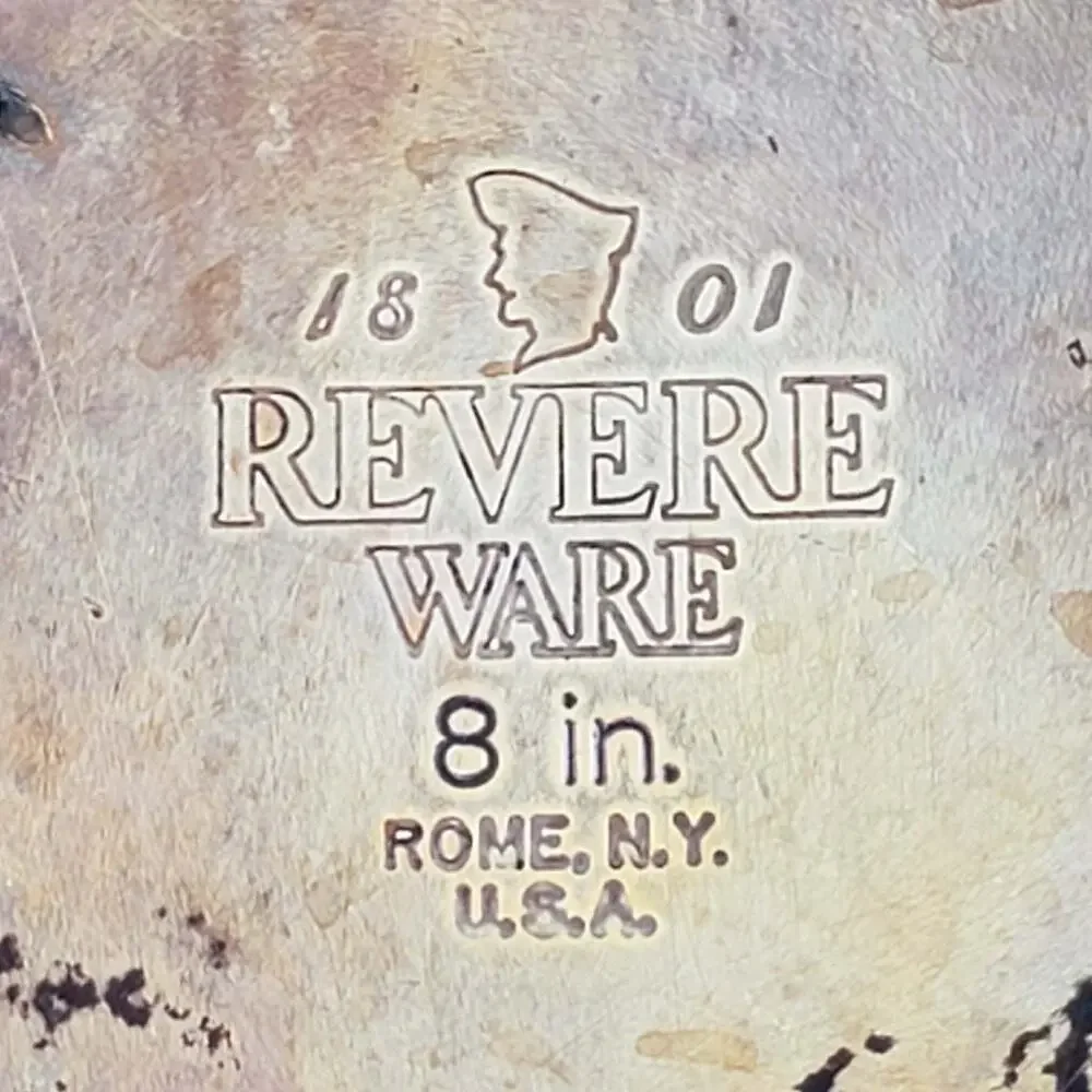 Vintage Revere Ware Copper Bottom 11 Piece Set Pots Pans Stock Skillet Lids